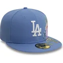 gorra-plana-azul-ajustada-59fifty-floral-de-los-angeles-dodgers-mlb-de-new-era
