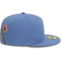 casquette-plate-bleue-ajustee-59fifty-floral-los-angeles-dodgers-mlb-new-era