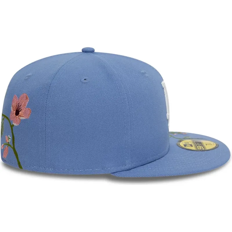 cappello-piatto-blu-regolabile-59fifty-floral-dei-los-angeles-dodgers-mlb-di-new-era