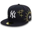 cappello-piatto-blu-marino-regolabile-59fifty-zodiac-dei-new-york-yankees-mlb-di-new-era