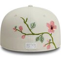 cappello-piatto-beige-regolabile-59fifty-floral-dei-new-york-yankees-mlb-di-new-era