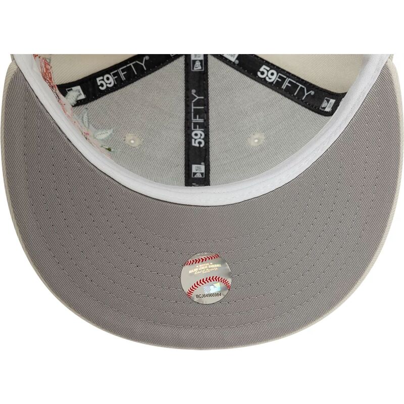 casquette-plate-beige-ajustee-59fifty-floral-new-york-yankees-mlb-new-era casquette-plate-beige-ajustee-59fifty-floral-new-york-yankees-mlb-new-era