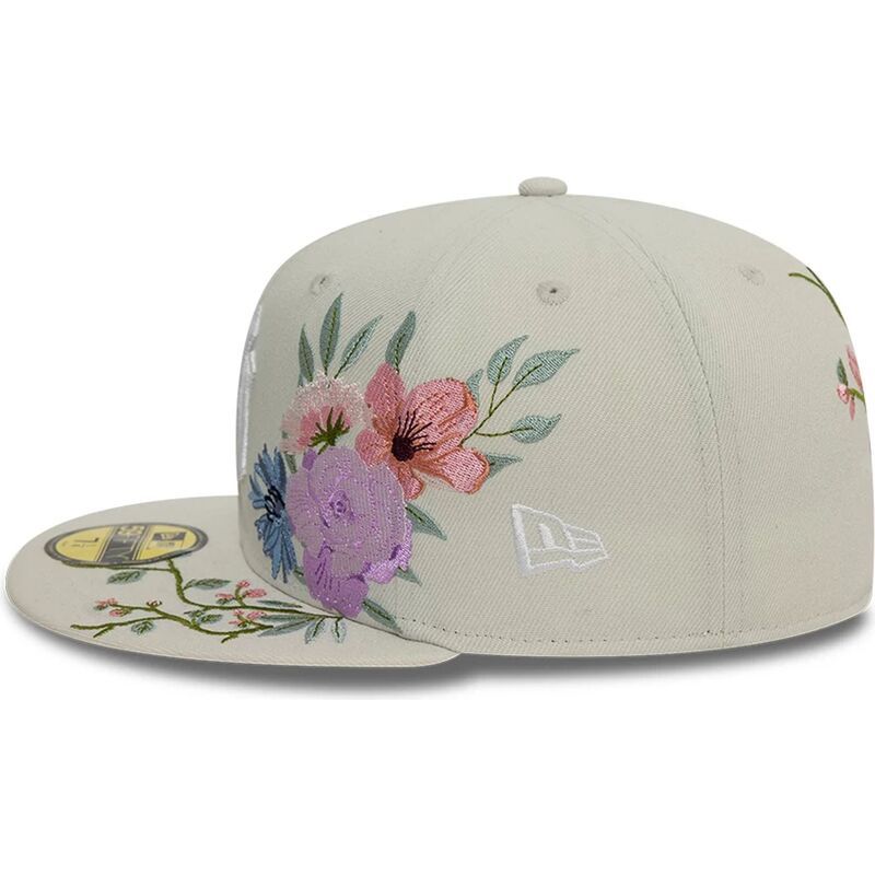 casquette-plate-beige-ajustee-59fifty-floral-new-york-yankees-mlb-new-era casquette-plate-beige-ajustee-59fifty-floral-new-york-yankees-mlb-new-era