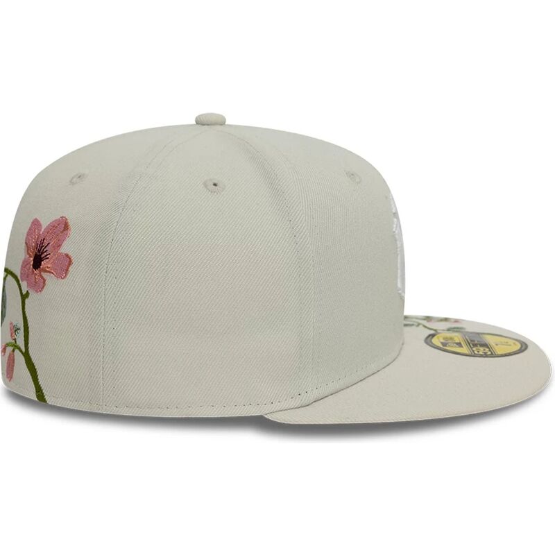 casquette-plate-beige-ajustee-59fifty-floral-new-york-yankees-mlb-new-era casquette-plate-beige-ajustee-59fifty-floral-new-york-yankees-mlb-new-era