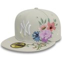 casquette-plate-beige-ajustee-59fifty-floral-new-york-yankees-mlb-new-era