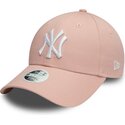 cappellino-curvo-rosa-regolabile-da-donna-9forty-colour-essential-dei-new-york-yankees-mlb-di-new-era