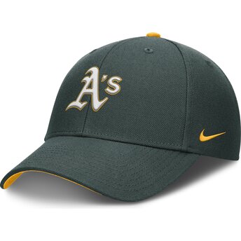 Grüne gebogene verstellbare Kappe für Kinder Dri-Fit Club Structured von Oakland Athletics MLB von Nike