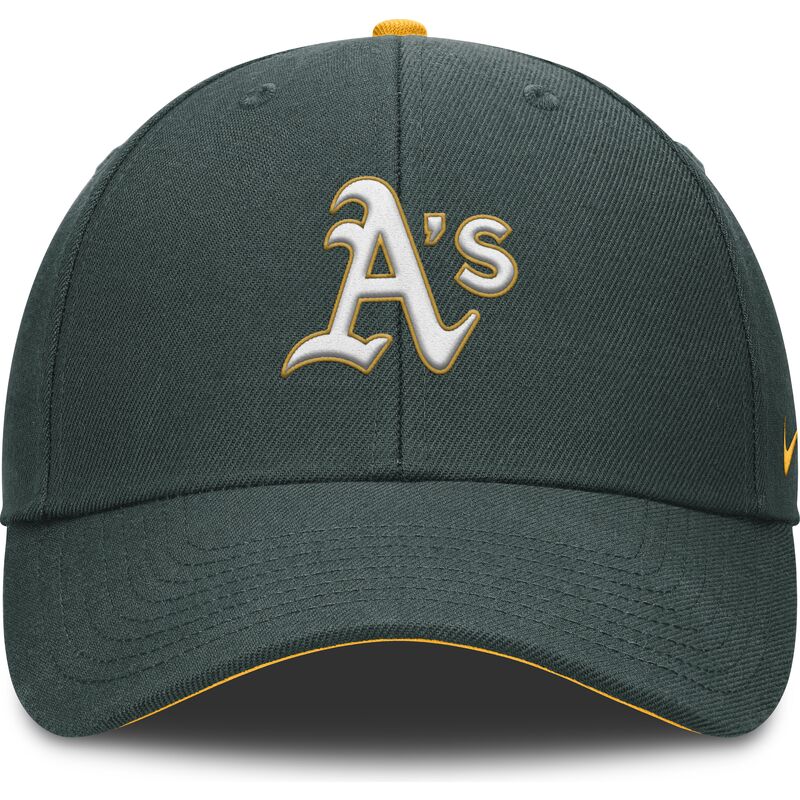 casquette-courbee-verte-ajustable-pour-enfant-dri-fit-club-structured-oakland-athletics-mlb-nike