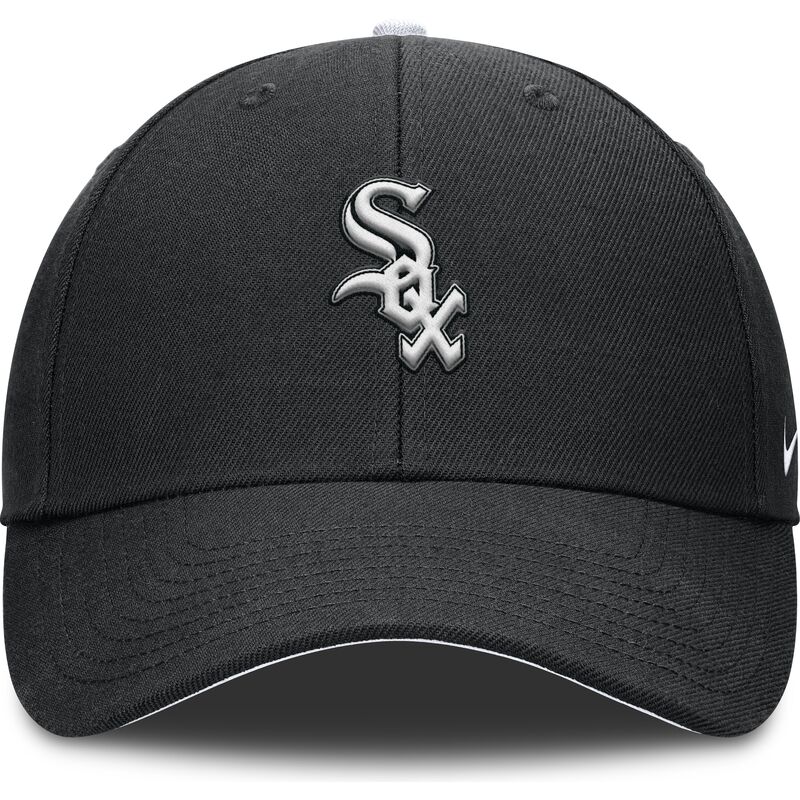 schwarze-gebogene-verstellbare-kappe-fur-kinder-dri-fit-club-structured-von-chicago-white-sox-mlb-von-nike