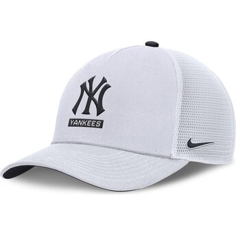 Weiße Trucker-Kappe Primetime Dri-Fit Rise Structured der New York Yankees MLB von Nike