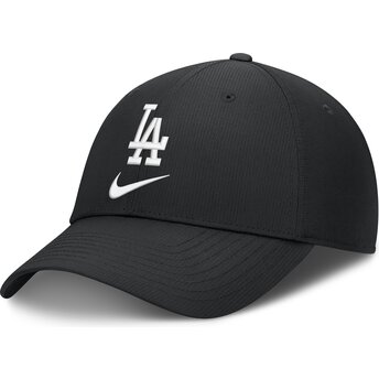 Cappellino curvo nero regolabile Primetime Club Structured UV Poly Ripstop dei Los Angeles Dodgers MLB di Nike