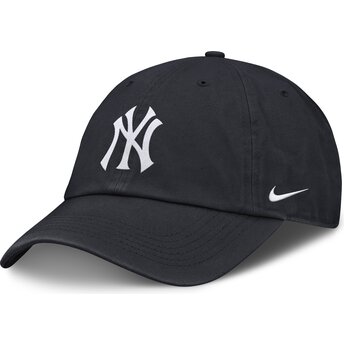 Cappellino curvo blu navy regolabile per bambino Club Unstructured Organic Cotton dei New York Yankees MLB di Nike