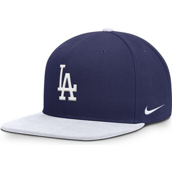 Casquette plate bleue et blanche snapback Nike Dri-Fit Pro Structured Square Bill Los Angeles Dodgers MLB Nike