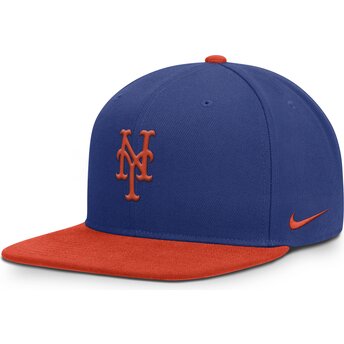 Casquette plate bleue et orange multicolore snapback Dri-Fit Pro Structured Square Bill New York Mets MLB Nike