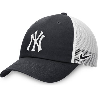 Cappellino trucker blu navy e bianco regolabile Club Unstructured dei New York Yankees MLB di Nike