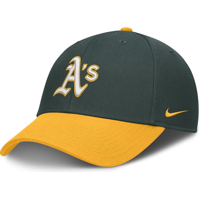 casquette-courbee-verte-ajustable-dri-fit-club-structured-oakland-athletics-mlb-nike