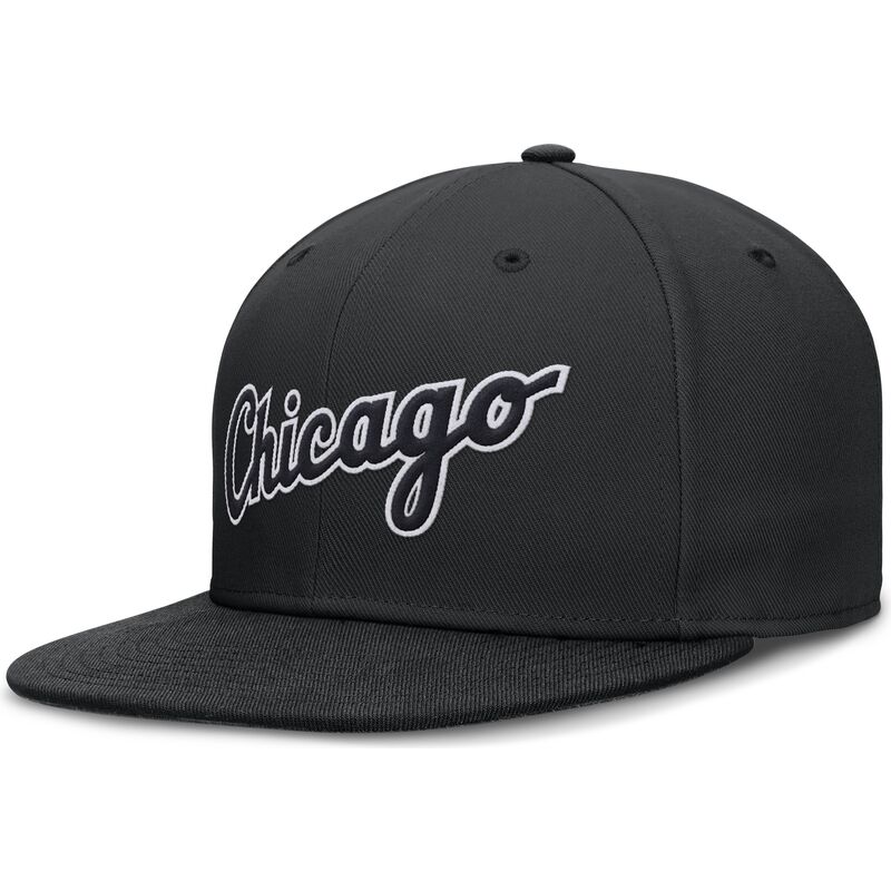 cappello-piatto-nero-aderente-dri-fit-true-structured-round-bill-dei-chicago-white-sox-mlb-di-nike