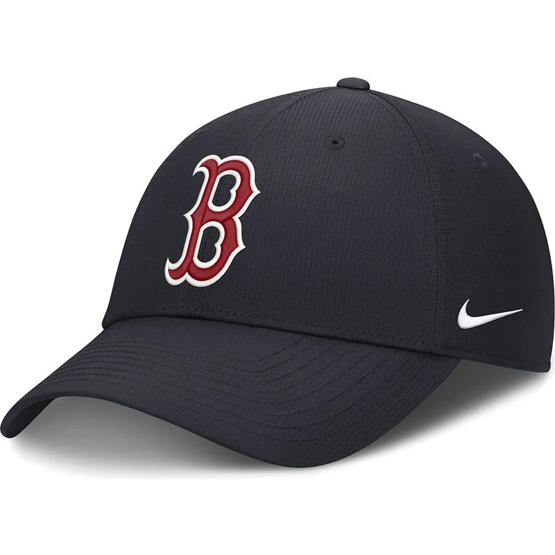 casquette-courbee-bleue-marine-ajustable-club-structured-uv-poly-ripstop-boston-red-sox-mlb-nike