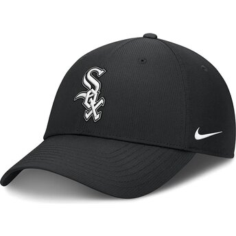 Cappellino curvo nero regolabile Club Structured UV Poly Ripstop dei Chicago White Sox MLB di Nike