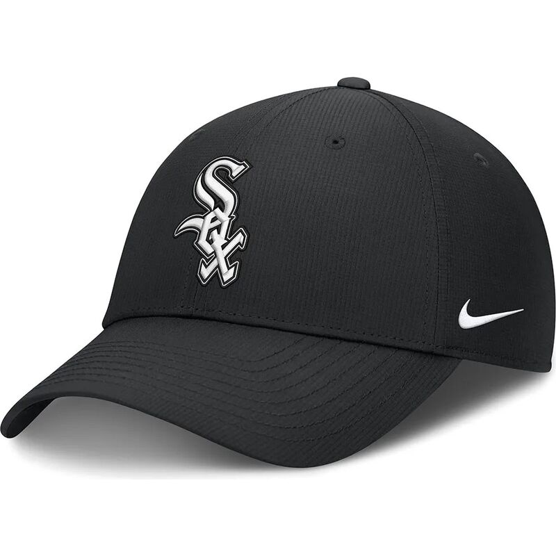 casquette-courbee-noire-ajustable-club-structured-uv-poly-ripstop-chicago-white-sox-mlb-nike
