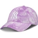 violette-verstellbare-gebogene-kappe-mothers-day-club-unstructured-organic-cotton-der-new-york-yankees-mlb-von-nike