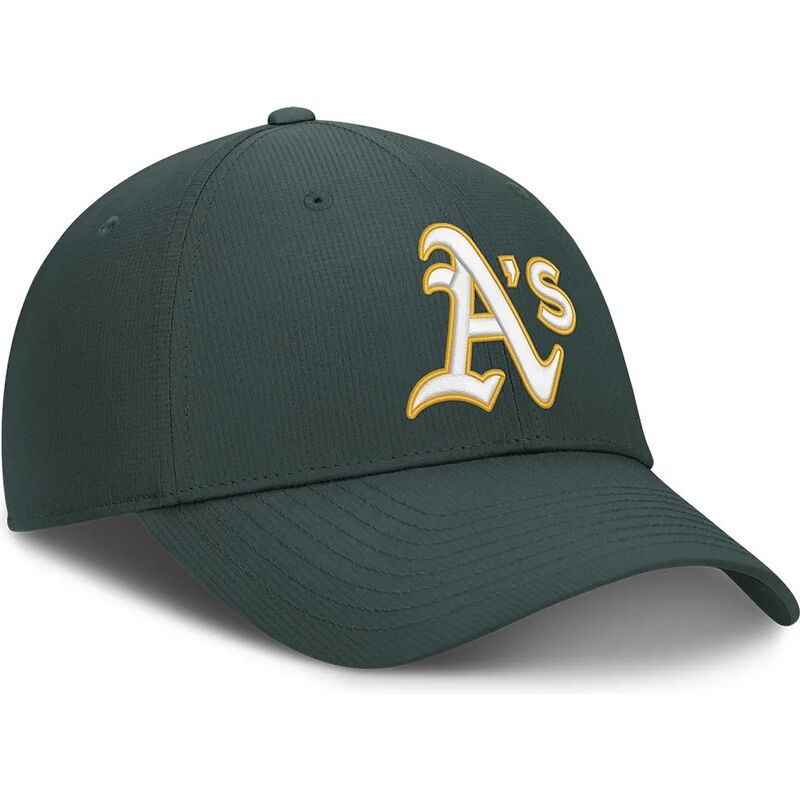 cappellino-curvo-verde-regolabile-club-structured-uv-poly-ripstop-di-oakland-athletics-mlb-di-nike