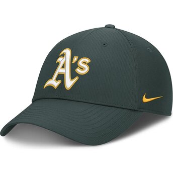 Casquette courbée verte ajustable Club Structured UV Poly Ripstop Oakland Athletics MLB Nike