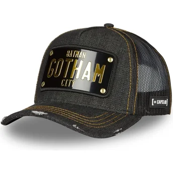 Casquette trucker noire con placa Gotham City Batman DC6 BATP1 DC Comics Capslab