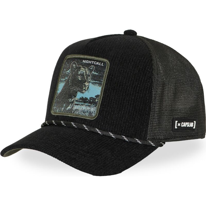schwarze-trucker-cap-panther-nightcall-bea3-nigb-beasts-von-capslab schwarze-trucker-cap-panther-nightcall-bea3-nigb-beasts-von-capslab