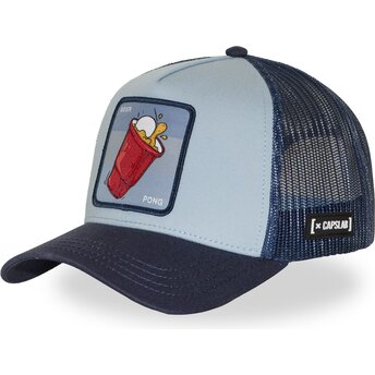 Cappellino trucker blu Beer Pong DRK03 BEEB Cocktails di Capslab