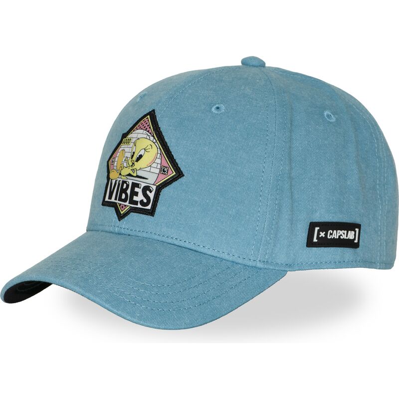 blaue-gebogene-snapback-kappe-tweety-loo13-pcblifb-looney-tunes-von-capslab