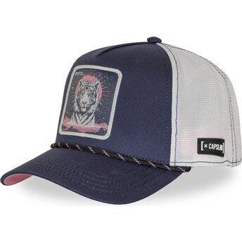 Cappellino trucker blu marino e bianco tigre BEA3 MYSB Beasts di Capslab