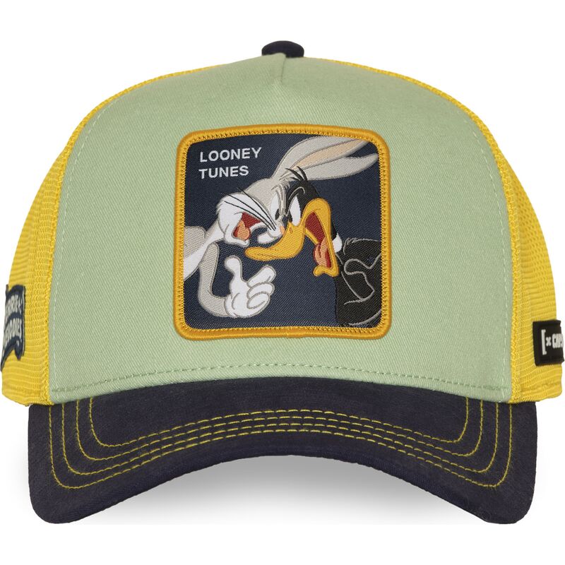 mehrfarbige-trucker-kappe-bugs-bunny-und-daffy-duck-loo13-badb-looney-tunes-von-capslab