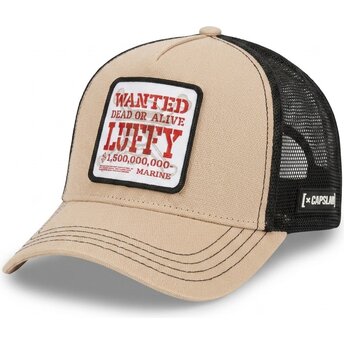 Trucker-Cap beige und schwarz Monkey D. Luffy OP7 DOA1B One Piece von Capslab