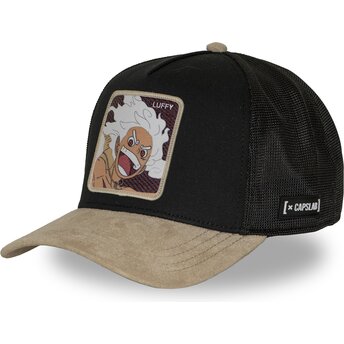 Cappellino trucker nero e beige Monkey D. Luffy OP7 G5B One Piece di Capslab