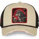 cappellino-trucker-beige-e-nero-lupo-wise-bea3-wisb-beasts-di-capslab