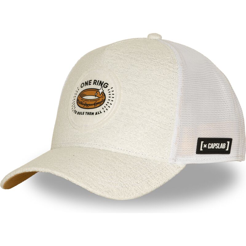 creme-und-weisse-trucker-kappe-einziger-ring-lotr2-pctrinb-der-herr-der-ringe-von-capslab creme-und-weisse-trucker-kappe-einziger-ring-lotr2-pctrinb-der-herr-der-ringe-von-capslab
