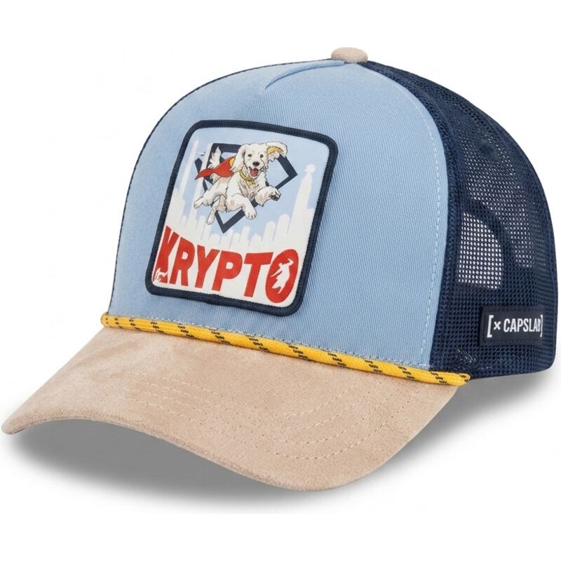 trucker-cap-blau-und-beige-krypto-dc12-pctkrypb-dc-comics-von-capslab trucker-cap-blau-und-beige-krypto-dc12-pctkrypb-dc-comics-von-capslab