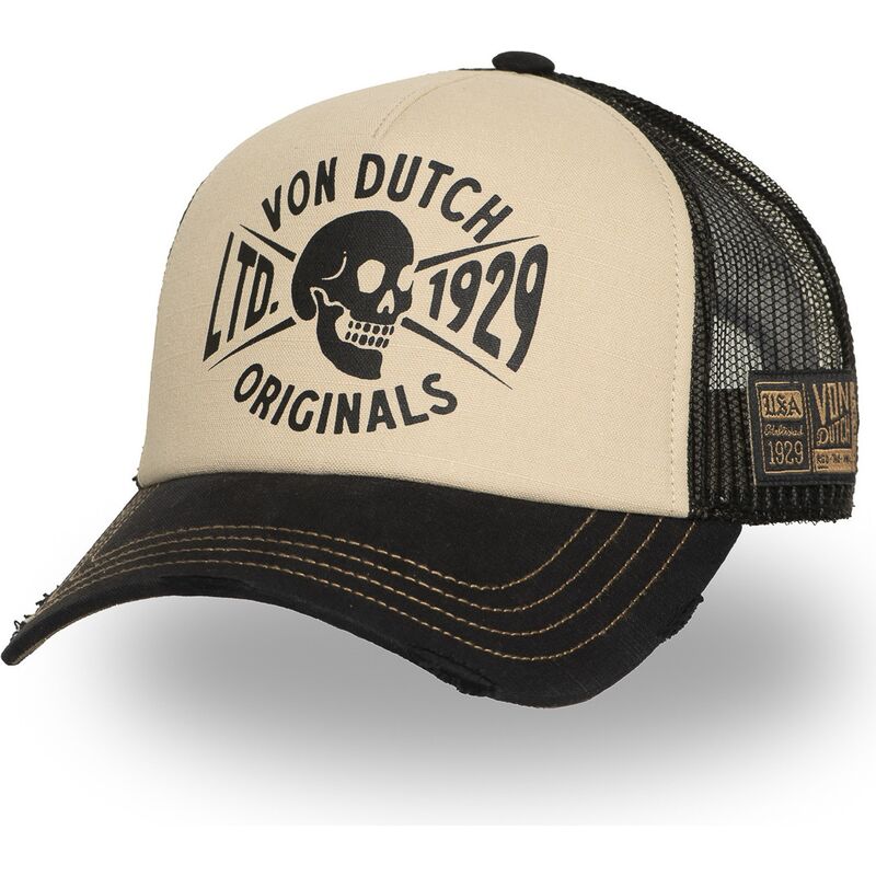 cappellino-trucker-beige-e-nero-crew28-di-von-dutch cappellino-trucker-beige-e-nero-crew28-di-von-dutch