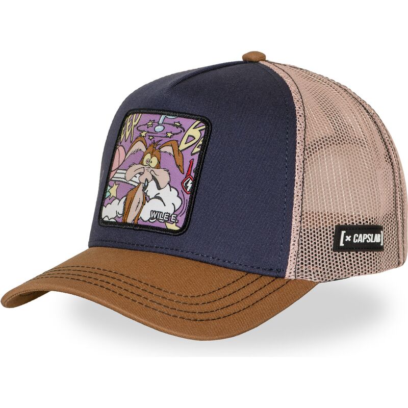 casquette-trucker-bleue-marine-et-marron-coyote-loo13-wilb-looney-tunes-capslab