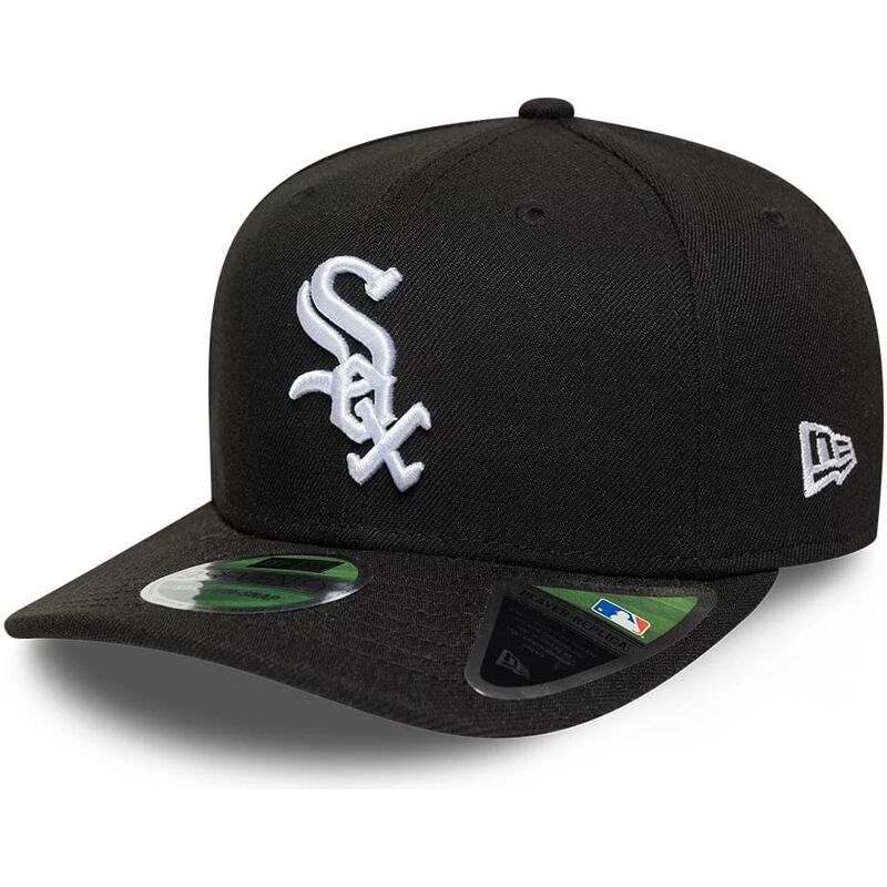 cappello-curvo-nero-snapback-9seventy-stretch-snap-player-replica-dei-chicago-white-sox-mlb-di-new-era