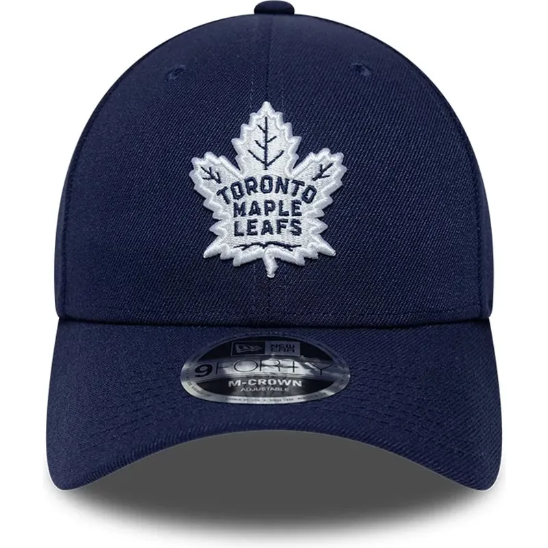 casquette-courbee-bleue-marine-snapback-9forty-m-crown-team-toronto-maple-leafs-nhl-new-era
