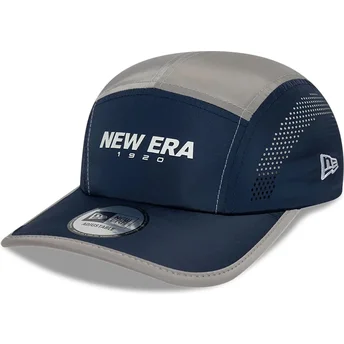Casquette 5 panel courbée bleue marine ajustable Runner Colour Block New Era