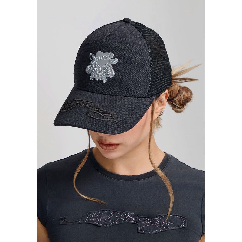 casquette-trucker-noire-love-kills-slowly-washed-ed-hardy casquette-trucker-noire-love-kills-slowly-washed-ed-hardy