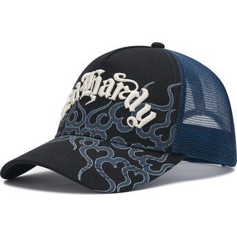 Mützen gebogen schwarz snapback Flaming von Ed Hardy