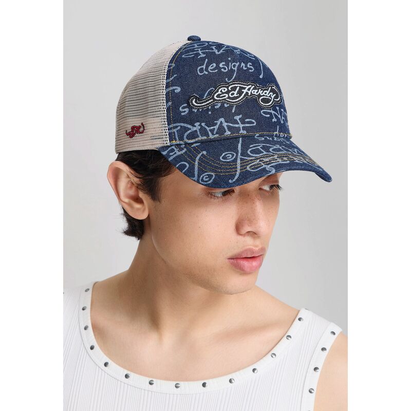cappello-curvo-blu-marino-snapback-don-denim-di-ed-hardy cappello-curvo-blu-marino-snapback-don-denim-di-ed-hardy