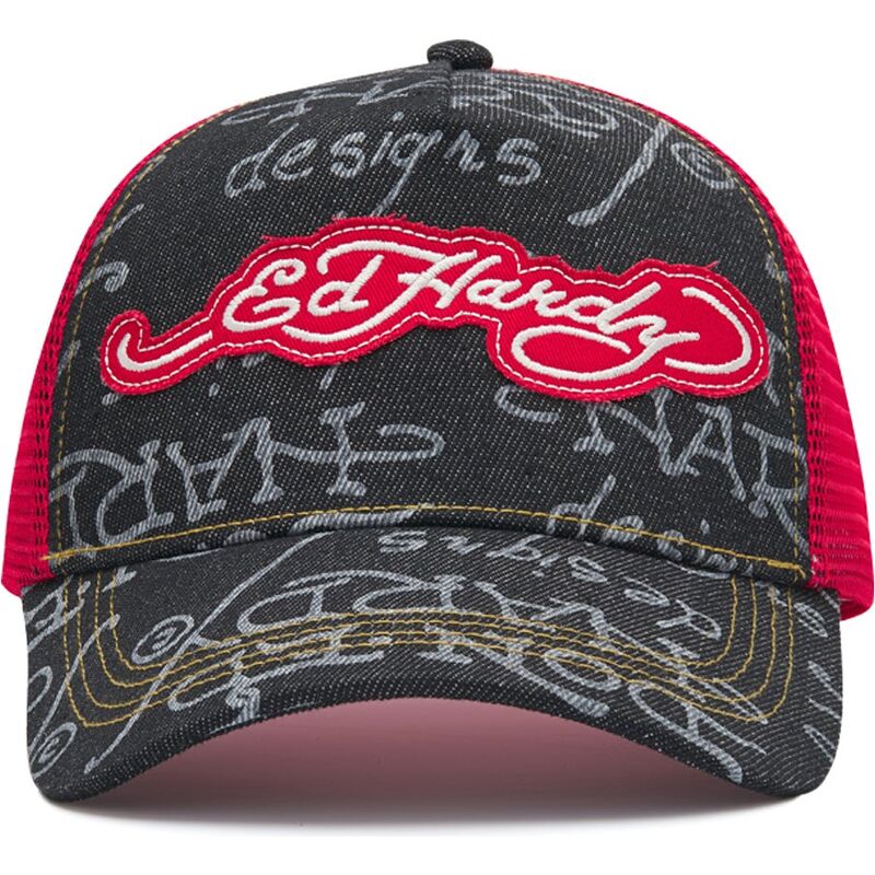 mutzen-gebogen-schwarz-snapback-don-denim-von-ed-hardy mutzen-gebogen-schwarz-snapback-don-denim-von-ed-hardy