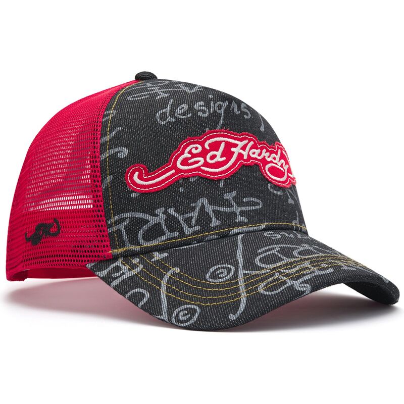 mutzen-gebogen-schwarz-snapback-don-denim-von-ed-hardy mutzen-gebogen-schwarz-snapback-don-denim-von-ed-hardy