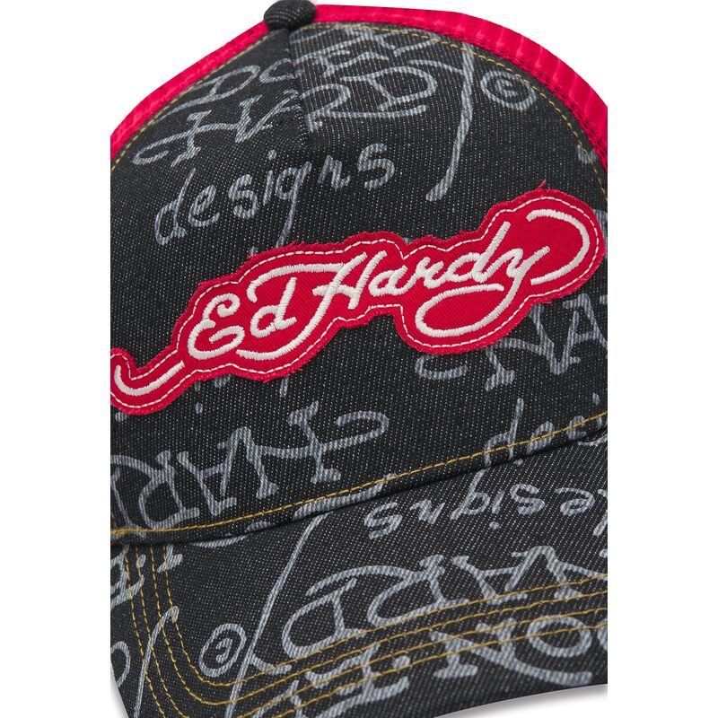 cappello-curvo-nero-snapback-don-denim-di-ed-hardy