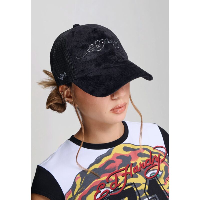 casquette-trucker-noire-core-silver-diamante-velour-ed-hardy casquette-trucker-noire-core-silver-diamante-velour-ed-hardy
